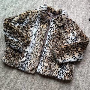 Amazing Fake Fur Animal Print Coat